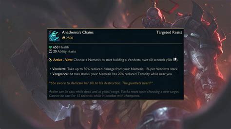 anathema chains|new tank item lol.